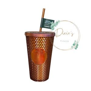 Starbucks 50th Anniversary Copper Studded Bling Grande Tumbler